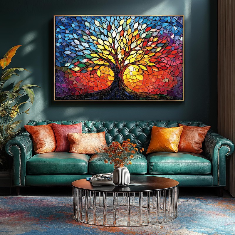 Puzzles for Adults 1000 Pieces Stained Glass Tree of Life