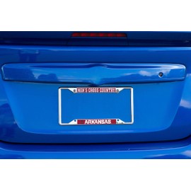 Desert Cactus University of Arkansas License Plate Frame Razorbacks U of A Hogs Car Accessories Tag Holder for Front or Rear of Car (Men's Cross Country)