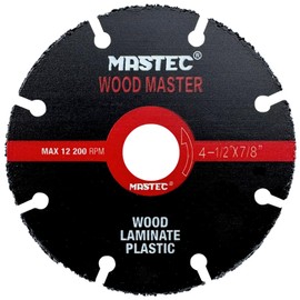 MASTEC 4 1/2 Inch Brazed Tungsten Carbide Blades,Easy Cutting for Wood Nailed Planks Plastic Pipe with 7/8 Inch Arbor