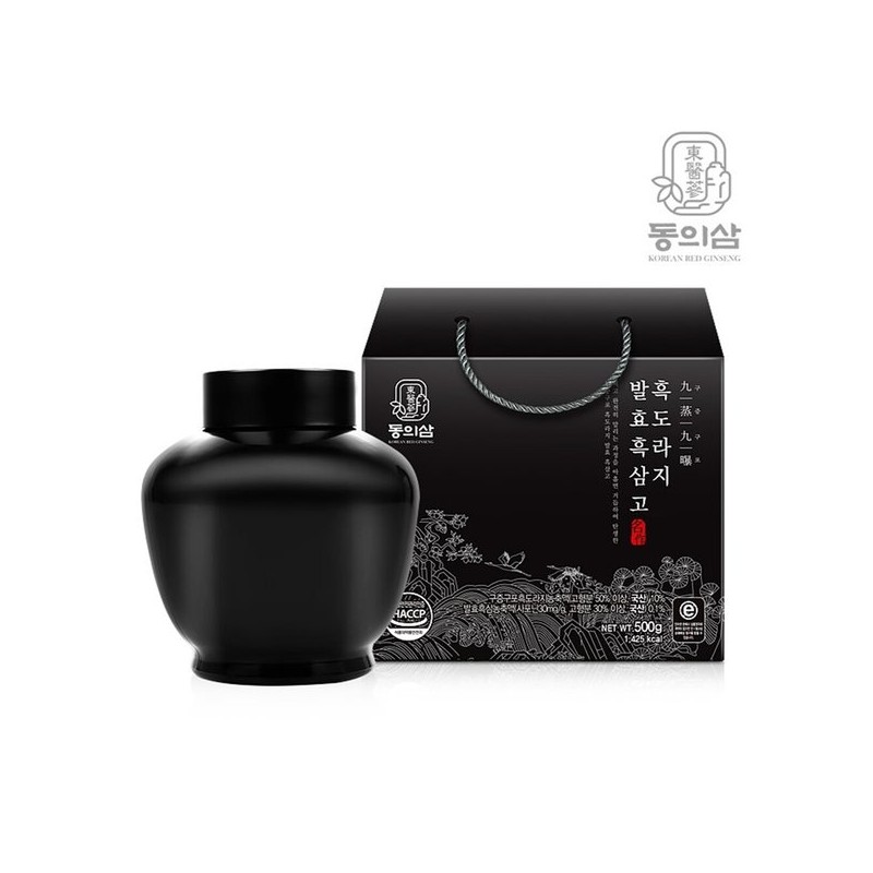 동의삼 구중구포 흑도라지 발효 흑삼고 홍삼정 명절 부모님선물 Donguisam Gujung-gu-po
