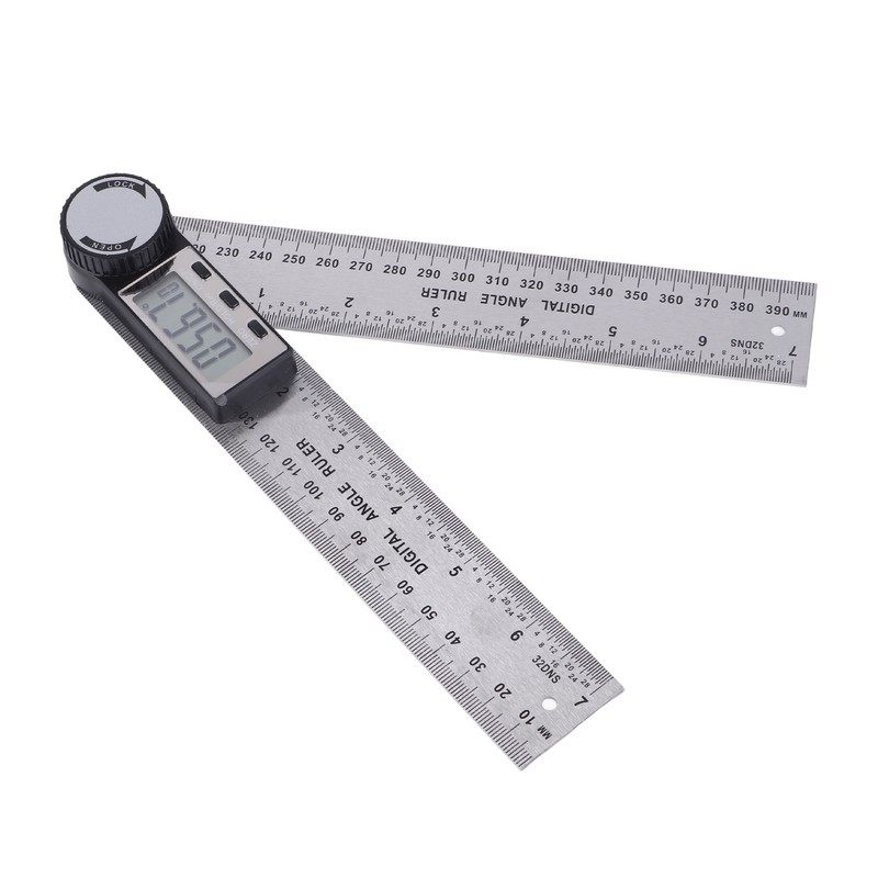 10‑390mm Stainless Steel Electronic Protractor Digital Goniometer Angle Finder Miter