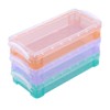 JIANTA 3 Pack Stackable Pencil Boxes, Plastic Pencil Case with