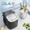 EUHOMY Countertop Ice Maker Machine with Handle, 26.4lbs Per Day,