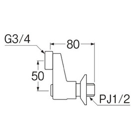 三栄 Faucet [Sanei] faucet parts benri- Eccentric Tube [U3 – X – 50] [Faucet Sun Stingray]