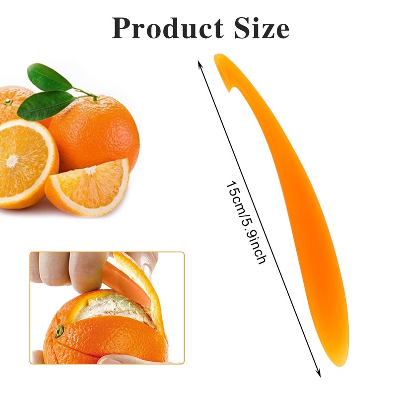 AWAVM 1PC Plastic Orange Peeler, Long-Handle Orange Peeler Tool Orange