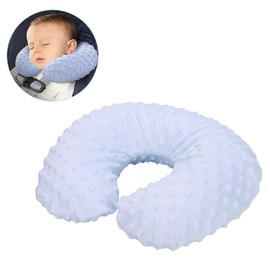Qchomee Baby Car Travel Pillow Kids Inflatable Neck Cushion Soft U Shape Car Headrest Children Comfortable Neck Pillow Travel Foldable Pillow Travel Memory Shape for Auto Airplane TGV Train