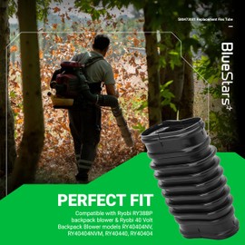 BlueStars 580473001 Replacement Bellows Flex Tube - Compatible with Ryobi RY38BP 38cc Backpack Blower Ryobi 40 Volt Blower Models RY40404NV RY40404NVM RY40440 RY40404 Leaf Blower