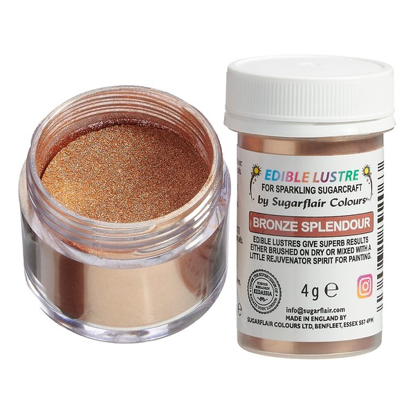 Sugarflair Bronze Splendour Edible Lustre Dust (E171 Free), Add a