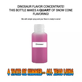 Summer Snow Entertainment DINOSAUR MIX SNOW CONE/SHAVED ICE FLAVOR CONCENTRATE MAKES 1 QUART