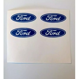 FORD WHEEL RIM CENTER CAP LOGO LOGOS DECAL EMBLEM STICKER 2.5" x 1"  SET x4