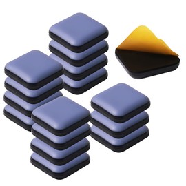 Furniture Sliders for Carpet and Hardwood Floors Adhesive Furniture Glides Sliders,Self-Stick PTFE (Teflon) Furniture Sliders Pads,Floor Protectors (16，square-25mm，1in)