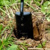 Garden Helper Stone Black Metal GB Floral Planter F-20