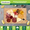 Freshware Freshware 24 Inch 3XL Bamboo Cutting Boards for Kitchen, Stove Top Butcher Block, Extra Large Wooden Carving Board for Meat, Veggies, Charcuterie Board with Deep Juice Grooves (3XL, 24x18")