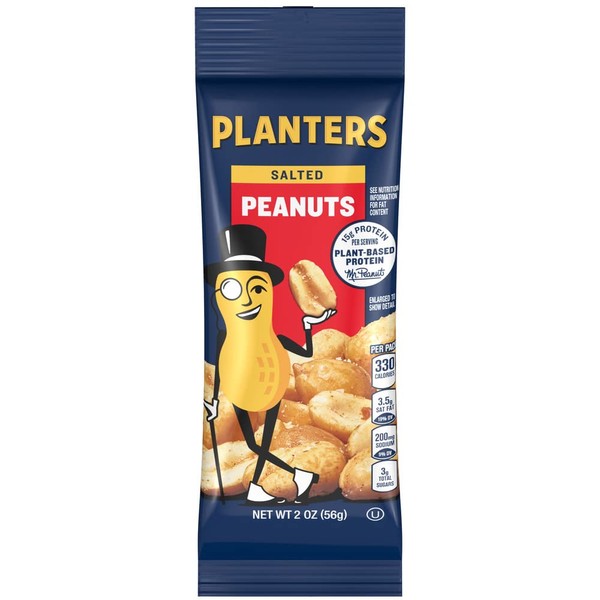 Planters Salted Peanuts Single Serve (2oz Bags, Pack of 144)