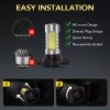 SHENKENUO 2PC 5202/H16 White LED Fog Light Bulbs For Chevy