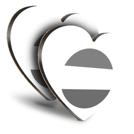 Destination Vinyl ltd Great Coasters (Set of 2) Heart - BW - Luxembourg Flag Map Drink Glossy Coasters/Tabletop Protection for Any Table Type #41687