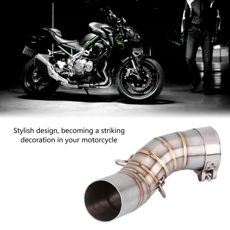 Motorcycle Full Exhaust System Middle Pipe Link Connect for Kawasaki