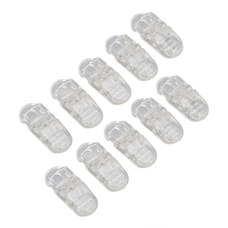 20pcs Hearing Aid Lanyard Clip ABS Portable Transparent Clip Accessory