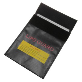 Zangc Lithium Battery Explosion-Proof Bags High-Temperature Storage Protective Bags Multi-Functional Fireproof Bags 23 * 30cm Black Suitable for chargin Storage and Transportation 1pcs
