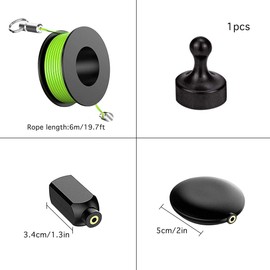 Magnetic Cable Puller, Magnetic Cable Puller Guide System, Magnetic Wire Puller, Effective Cable Puller for Various Surfaces and Pipes (A Section)