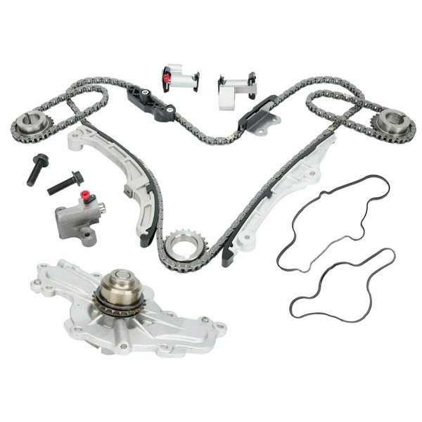 Timing Chain Kit + Water Pump Compatible with 2007 2008 2009 2010 Ford Mercury 3.5L Lincoln Mazda 3.7L DOHC