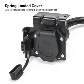 Autopher Multi-Tow 4 to 7-Way Trailer RV Blade and 4-Way Flat Female Connector Adapter