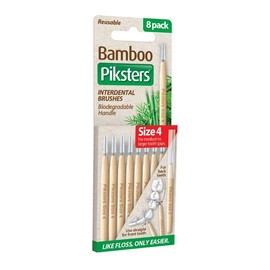 Piksters Bamboo Interdental Brush (Size 4 - Red) X 8