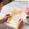 KSIWRE Watercolor Stationary Letter and Envelopes, 24 Lined Writing Paper