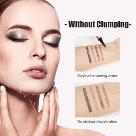 Lápiz de Cejas Mágico 2 En 1,Lápiz de Tatuaje de Cejas Microblading 3D Resistente Al Agua,Lápices de Cejas con Microblading Intenso para Mujer,Maquillaje Que Dura Todo El Día,Cejas Naturales (Negro)