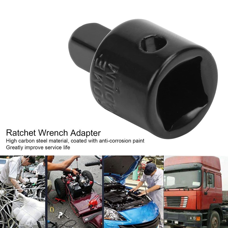 Wrench Adapter, Head Repair Tools 4Pcs Hardware 3/8 M to