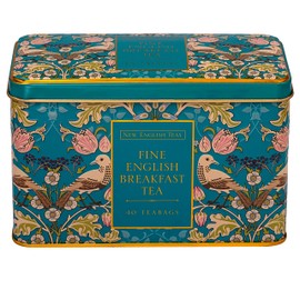 New English Teas Song Thrush and Berries Tea Tin with 40 English Breakfast Teabags