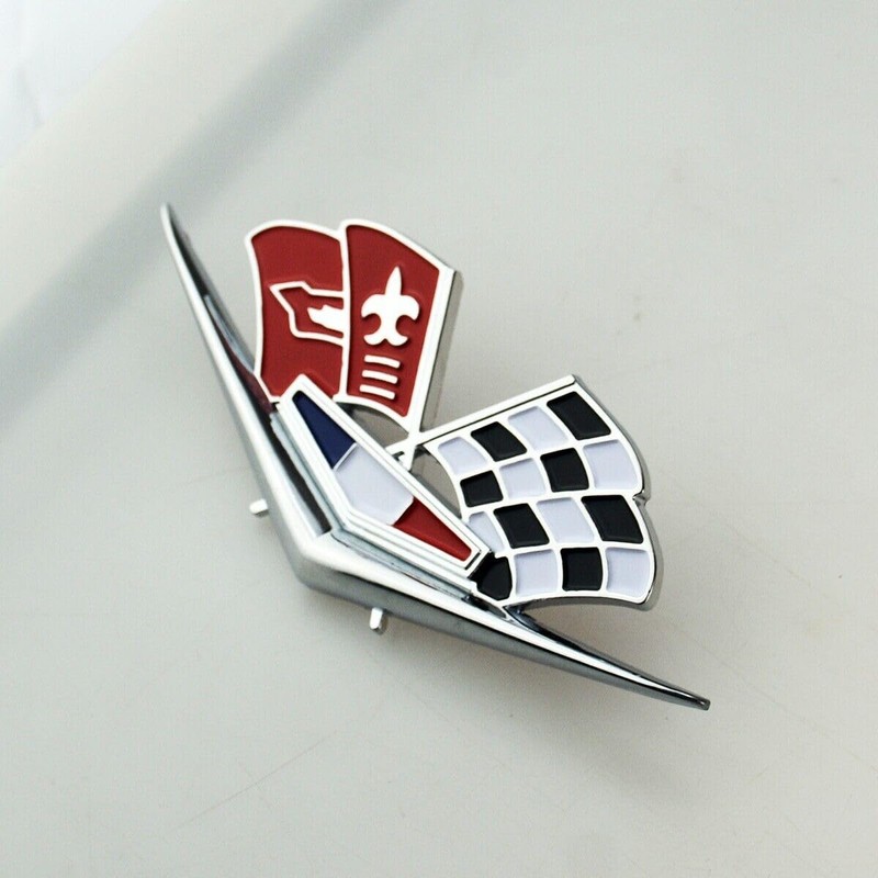 2Pc 1962 1963 Chevy Impala Belair Front Fender Emblem 3D