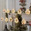 LED Christmas Baubles, Pack of 10, Transparent, Fillable, Tree Decorations