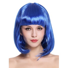 WIG ME UP - 0073-3-PC3 Women's Wig Carnival Long Bob Shoulder Length Straight Blue