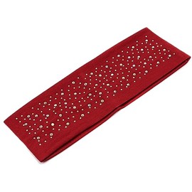 Mytoptrendz® Wide Headband Womens Soft Stretchy Kylie Bands Bandeau Head Band Girls Hair Styling Accessories Embellished with Sparkly Diamante Crysal (Red)
