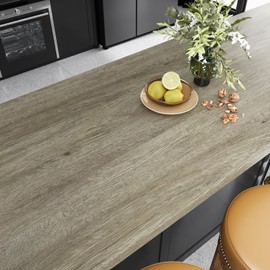 VEELIKE 15.7''x354'' Taupe Oak Wood Contact Paper for Countertops Waterproof Wood Grain Contact Paper Wood Wallpaper Peel and Stick for Cabinets Table Top Removable Adhesive Wood Vinyl Wallpaper