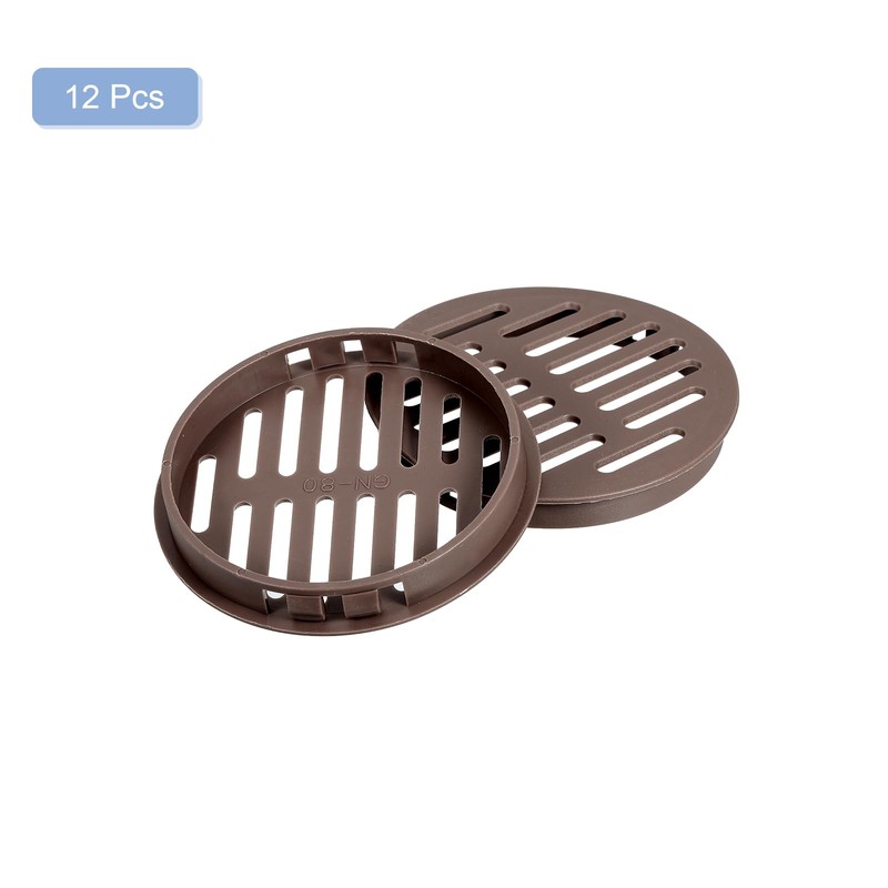 sourcing map 12Pcs 80mm/3.15" Circular Soffit Air Vents, Plastic Soffit