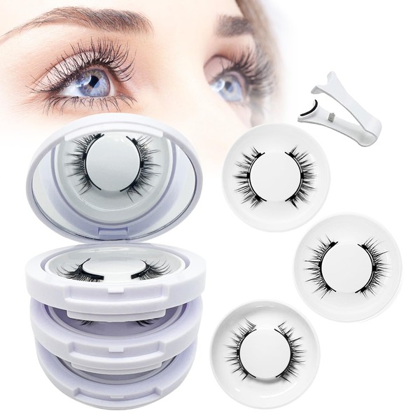 Magnetic Eyelashes with Applicator,2025 New Reusable Magnetic Eyelashes Natural Look