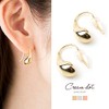 Cream Dot Teardrop Earrings
