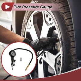 HEROFFIX 1Set Universal Tire Pressure Gauge Gear Sleeve 0-60PSI GHI01-A35-60PSI Air Pressure Meter for Cars