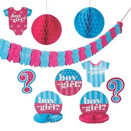 Gender Reveal Decor Kit - Party Decor - 10 Pieces
