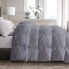 Linen Drip Grey Pinch Pleat Goose Down Comforter Twin/Twin XL