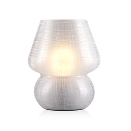 Next Glow Mushroom Lamp – Table Lamp, Modern Dimmable LED Night Light for Bedrooms, Kids Rooms, Bedside Nightstands, Living Room and Kitchen Decor – Pretty Desk Light, E26 Socket w 120V Bulb (White)