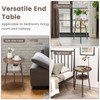 Giantex Round End Table Set of 2, Retro Bedside Table