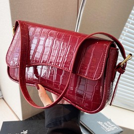 Fozehlad Hobo Shoulder Bag for Women Vegan Leather Y2K Purse Saddle Bag Retro Underarm Handbag for 2025