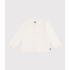 Petit Bateau A0CEP Cotton Knit Cardigan, white (off-white)