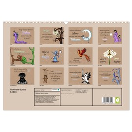 Motivated Through Life (Wall Calendar 2026 DIN A3 Landscape), CALVENDO Monthly Calendar: Motivational Sayings that accompany us through Life (CALVENDO Art)