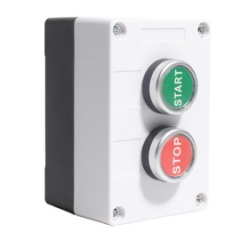 shengbowi Rain Proof Up-Down Switch Control Station, Momentary Push Button Station Red Green Sign Pushbutton Switches Station AC 660V 10A -Start/Stop-Box Crane Pendant Hoist Push Button Switch