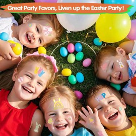 Easter Temporary Tattoos for Kids - 10 Sheets Easter Tattoo Stickers for Crafts - Easter Stocking Stuffers Party Favors for Easter Spring Decorations Party Supplies