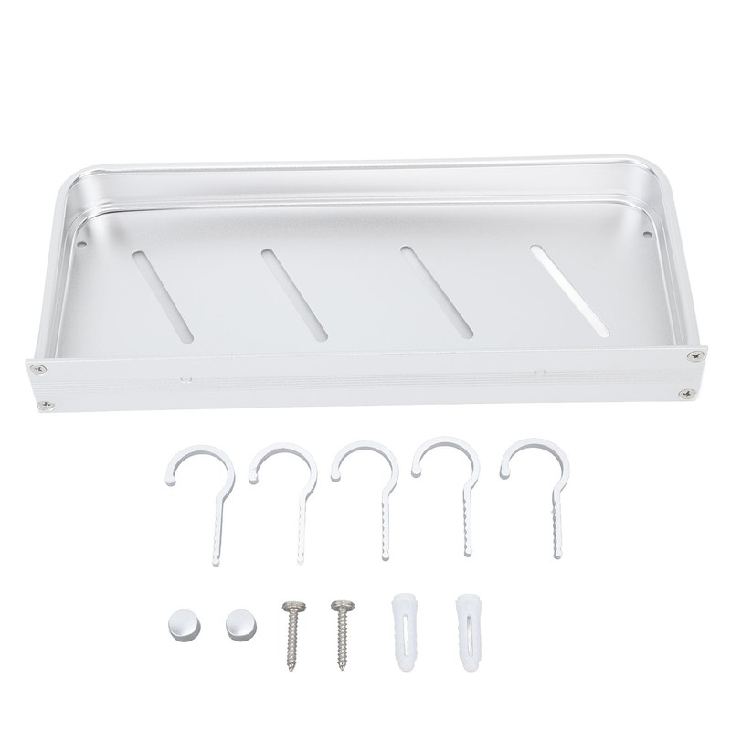 Bathroom Space Aluminum Shelf Bathroom Wall Mounted Drill Free Shelf